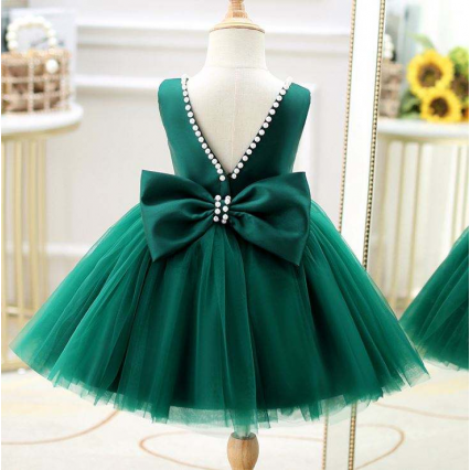 BAIGE Toddler Princess Flower V back Beading Dress Baby Girls Birthday Wedding Party Dresses BAIGE Toddler Princess Flower V back Beading Dress Baby Girls Birthday Wedding Party Dresses