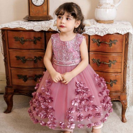BAIGE Turkey Style Kids Frock Girl Dress Baige Kids Birthday Party Dress 2Years N2103 BAIGE Turkey Style Kids Frock Girl Dress Baige Kids Birthday Party Dress 2Years N2103