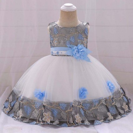 0-2Years Flower Fancy Infant Baby Clothes Kids Newborn Garments Children Gowns L5045XZ