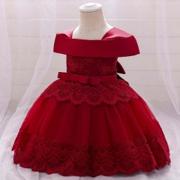BAIGE Amazon High Quality Baby Frock For Christmas Newyear Party Newborn Baby Girl Little Dress Fancy Design