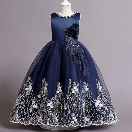 BAIGE Baby Product Girls Maxi Long Beaded Ball Gown Kids Layered Simple Net Prom Party Dress BAIGE Baby Product Girls Maxi Long Beaded Ball Gown Kids Layered Simple Net Prom Party Dress