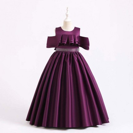 Baige Boutique New Girl Party Dresses Off-shoulder Long Flower Evening Party Ball Gown 2058 Baige Boutique New Girl Party Dresses Off-shoulder Long Flower Evening Party Ball Gown 2058