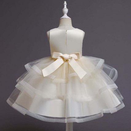 BAIGE Flower Girl Dress Kids Party Gown baby Tutu Princess Dress With bead Knee length Birthday Clothing BAIGE Flower Girl Dress Kids Party Gown baby Tutu Princess Dress With bead Knee length Birthday Clothing