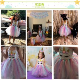 BAIGE Hot Sale New Style Girls Unicorn Princess Birthday Party Kids Wedding Dress