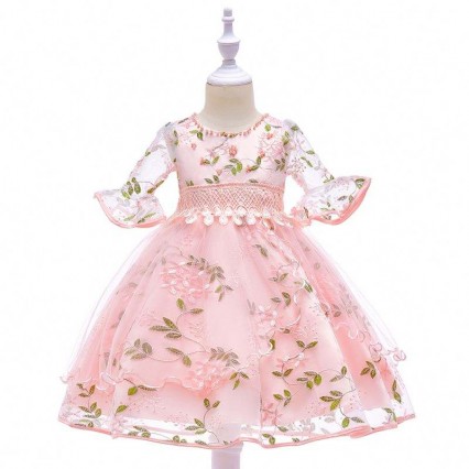 BAIGE New Model Dresses Wedding Girls Party Clothes For Children Baby Girl Frock L5015 BAIGE New Model Dresses Wedding Girls Party Clothes For Children Baby Girl Frock L5015