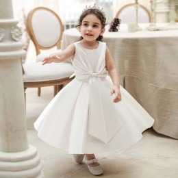 BAIGE Toddler Baby Girl Easter Dress Sleeveless Casual Princess Dresses Summer Outfits Bow Party Dress