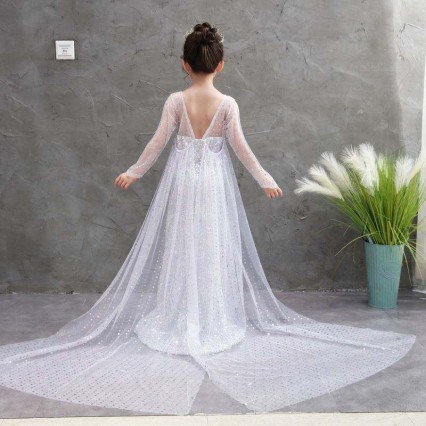 High Quality Fancy TV&Movie Dress Froze Elsa Costume Birthday Party Cosplay Costume Anna White Children Dresses Girl Party High Quality Fancy TV&Movie Dress Froze Elsa Costume Birthday Party Cosplay Costume Anna White Children Dresses Girl Party