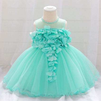 New Design Children Clothes Kids Frock Design Flower Baby Girl Birthday Dress L1932XZ
