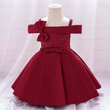 Wholesale Baby Clothes Infant off-shoulder Summer Birthday Party Dress L1959XZ Wholesale Baby Clothes Infant off-shoulder Summer Birthday Party Dress L1959XZ