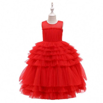 BAIGE 2021 New Design Girls Dresses Layered Ruffles Ball Gown Kids Tutu Party Dress BAIGE 2021 New Design Girls Dresses Layered Ruffles Ball Gown Kids Tutu Party Dress