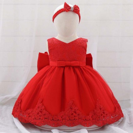 BAIGE 2021 Summer Pink Girl Sleeveless Kids Party Lace Dresses Princess Big Bow Dress  BAIGE 2021 Summer Pink Girl Sleeveless Kids Party Lace Dresses Princess Big Bow Dress