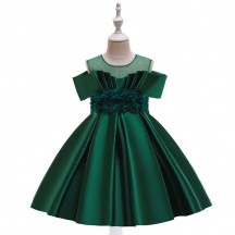 BAIGE Latest flower girl dresses one shoulders baby girls princess wedding dress with big bow  BAIGE Latest flower girl dresses one shoulders baby girls princess wedding dress with big bow