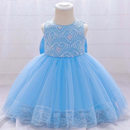 BAIGE Summer Baby Girl's Cute Bow Dress Children Party Fashion Dress Kids Princess Dress