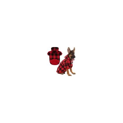 Plaid Dog Hoodie Pet Clothes Sweaters with Hat