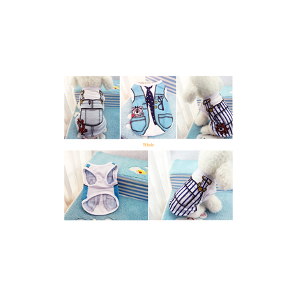 Wholesale Apparel Accessories Spring Teddy Breathable Mesh Print Strap Pet Cat Dog Clothes Summer Vest