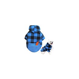 Hot Selling Autumn And Winter Pocket Zipper Pet Clothing Classic Multi Color plaid Dog Sweater