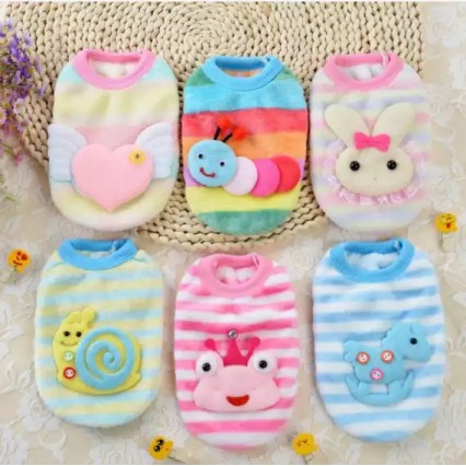 2022 Top Sale Flannel Softy Dog Clothes Rainbow Warm Pet Vest 2022 Top Sale Flannel Softy Dog Clothes Rainbow Warm Pet Vest