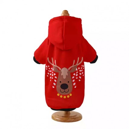 Amazon Hot Sale Printed Christmas Pet Clothes Warm Comfortable Dog Hoodie  Amazon Hot Sale Printed Christmas Pet Clothes Warm Comfortable Dog Hoodie