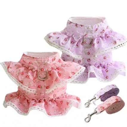 High Quality Dog Princess Dress Pet Lace Mesh Vest Cute Pink Dog Dress High Quality Dog Princess Dress Pet Lace Mesh Vest Cute Pink Dog Dress