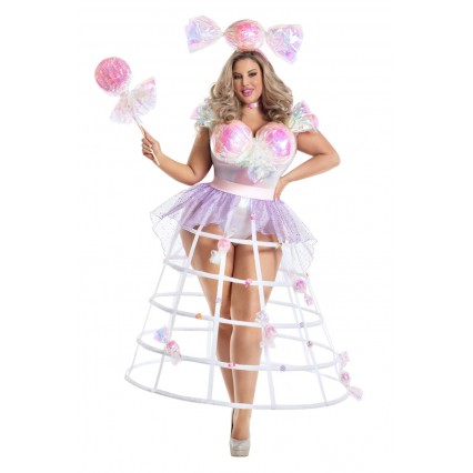 PLUS SIZE BON-BON QUEEN COSTUME PLUS SIZE BON-BON QUEEN COSTUME