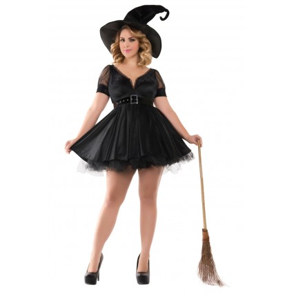 PLUS SIZE BEWITCHING PIN-UP WITCH COSTUME PLUS SIZE BEWITCHING PIN-UP WITCH COSTUME