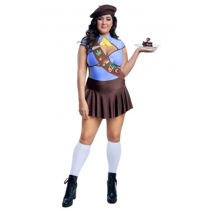 PLUS SIZE BROWNIE SCOUT COSTUME PLUS SIZE BROWNIE SCOUT COSTUME