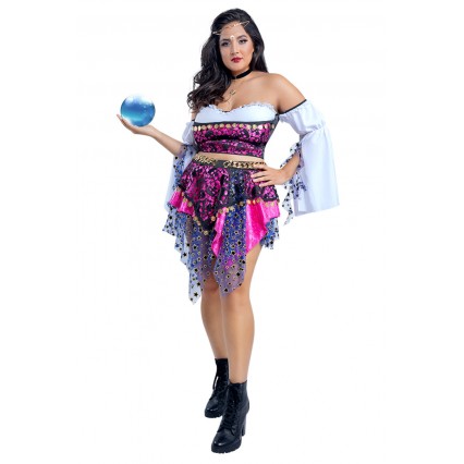 PLUS SIZE FANCY FORTUNE TELLER COSTUME PLUS SIZE FANCY FORTUNE TELLER COSTUME