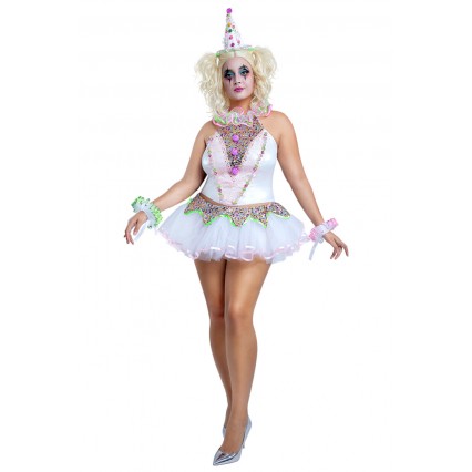 PLUS SIZE VINTAGE CLOWN COSTUME PLUS SIZE VINTAGE CLOWN COSTUME