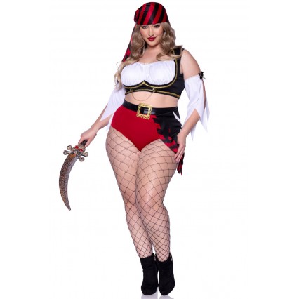 PLUS SIZE WICKED WENCH PIRATE COSTUME PLUS SIZE WICKED WENCH PIRATE COSTUME