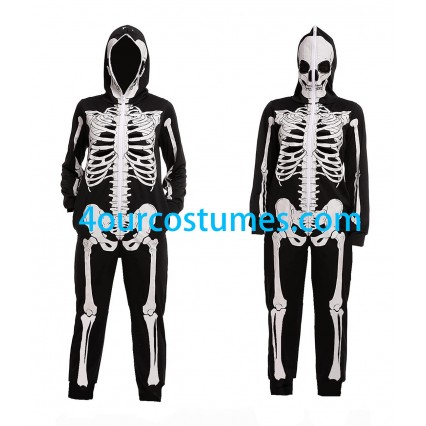 Skeleton Adult Outfit Wholesale Halloween Skeleton Costume Comfy Easy Adult Onesie Jumpsuit Front and Back Print with Zip Up Mask Skeleton Adult Outfit Wholesale Halloween Skeleton Costume Comfy Easy Adult Onesie Jumpsuit Front and Back Print with Zip Up Mask