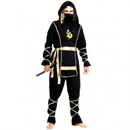 Adult Black Masked Halloween Costume Men Ninja Hooded Strappy Halloween Cosplay Party Costume Adult Black Masked Halloween Costume Men Ninja Hooded Strappy Halloween Cosplay Party Costume