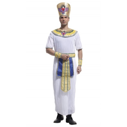 Adult White Halloween Cosplay Party Ankle-length Costume Egypt King Crossdressing Costume Adult White Halloween Cosplay Party Ankle-length Costume Egypt King Crossdressing Costume