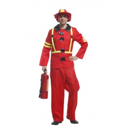 Fireman Costumes Set For Adult Men Halloween Party Costumes Role Play Dress Up