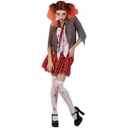Bloody dress women's zombie schoolgirl halloween adult costume  Wholesale from China Manufacturer Supplier
