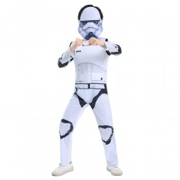 Boys SW Imperial Stormtrooper Cosplay Jumpsuit Kids Halloween Party Costumes