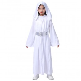 Girl SW Princess Leia Cosplay With Wig Kids Halloween Carnival Party Costumes