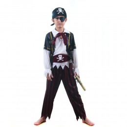 Ready Goods Boys 3-12Y Buccaneer Pirate Outfit Kids Halloween Carnival Theme Party Costumes  Ready Goods Boys 3-12Y Buccaneer Pirate Outfit Kids Halloween Carnival Theme Party Costumes