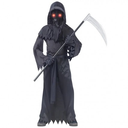 Child Creepy Red Eyes Fade In And Out Phantom Grim Reaper Glow In The Dark Cosplay Robe Kids Halloween Costume Child Creepy Red Eyes Fade In And Out Phantom Grim Reaper Glow In The Dark Cosplay Robe Kids Halloween Costume