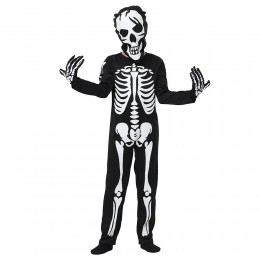 Child Unisex Halloween Zombie Skeleton Glow In The Dark Costume Cosplay Jumpsuit Kids Fancy Dress-up Theme Party Costumes  Child Unisex Halloween Zombie Skeleton Glow In The Dark Costume Cosplay Jumpsuit Kids Fancy Dress-up Theme Party Costumes