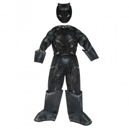 Children Boys Deluxe Marvel Civil War Superhero Black Panther Muscle Jumpsuit For Kids Halloween Carnival Party Costumes  Children Boys Deluxe Marvel Civil War Superhero Black Panther Muscle Jumpsuit For Kids Halloween Carnival Party Costumes