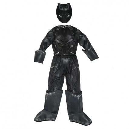 Children Boys Deluxe Marvel Civil War Superhero Black Panther Muscle Jumpsuit For Kids Halloween Carnival Party Costumes Children Boys Deluxe Marvel Civil War Superhero Black Panther Muscle Jumpsuit For Kids Halloween Carnival Party Costumes