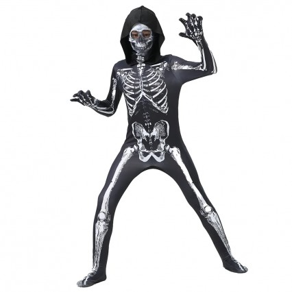 Halloween Scary Zentai Skeleton Cosplay Bodysuit Kids Theme Party Costume Halloween Scary Zentai Skeleton Cosplay Bodysuit Kids Theme Party Costume