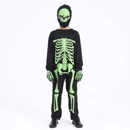 Kids Scary Glow In The Dark Skeleton Zombie Cosplay Jumpsuit Halloween Theme Party Costumes Kids Scary Glow In The Dark Skeleton Zombie Cosplay Jumpsuit Halloween Theme Party Costumes