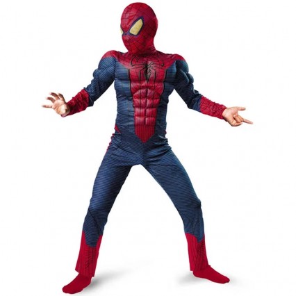 Kids Superhero Spiderman Cosplay Muscle Jumpsuit Halloween Carnival Party Costumes Age 3-12Y Kids Superhero Spiderman Cosplay Muscle Jumpsuit Halloween Carnival Party Costumes Age 3-12Y
