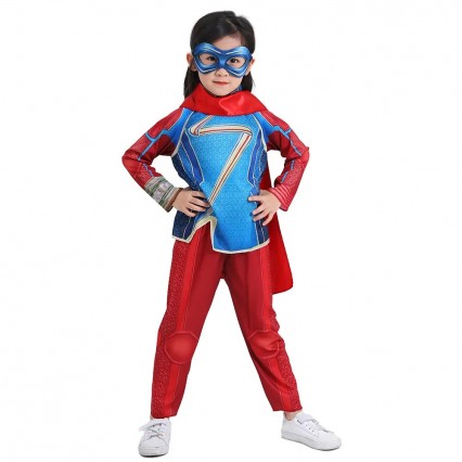 Ready Goods Child Girl Superhero Captain Ms Marvel Cosplay For Kids Halloween Carnival Party Fancy Dress-up Costumes Ready Goods Child Girl Superhero Captain Ms Marvel Cosplay For Kids Halloween Carnival Party Fancy Dress-up Costumes