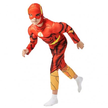 Ready Goods Deluxe Boys Superhero The Flash Cosplay Muscle Jumpsuit Kids Halloween Carnival Party Costumes Ready Goods Deluxe Boys Superhero The Flash Cosplay Muscle Jumpsuit Kids Halloween Carnival Party Costumes