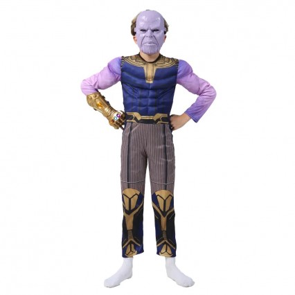 Ready Goods The Strongest Villain Thanos Cosplay Muscle Jumpsuit Kids Halloween Carnival Party Costumes Suits Ready Goods The Strongest Villain Thanos Cosplay Muscle Jumpsuit Kids Halloween Carnival Party Costumes Suits