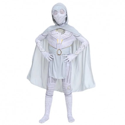 Ready Goods Unisex Superhero Moon Knight Cosplay Jumpsuit Kids Halloween Carnival Party Dress-up Costumes Ready Goods Unisex Superhero Moon Knight Cosplay Jumpsuit Kids Halloween Carnival Party Dress-up Costumes