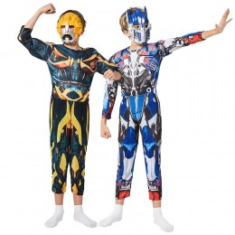 Ready Stock Transformers Convert Optimus Prime Bee Cosplay Muscle Jumpsuit Kids Halloween Carnival Party Dress-up Costumes  Ready Stock Transformers Convert Optimus Prime Bee Cosplay Muscle Jumpsuit Kids Halloween Carnival Party Dress-up Costumes