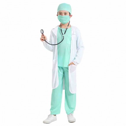 Boys Hospital Doctor Surgeon Dr Uniform Career Day Outfit For Kids Career Halloween Cosplay Costumes Boys Hospital Doctor Surgeon Dr Uniform Career Day Outfit For Kids Career Halloween Cosplay Costumes